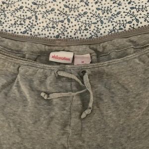 Xhiration M grey cotton shorts for hang out work out pjs